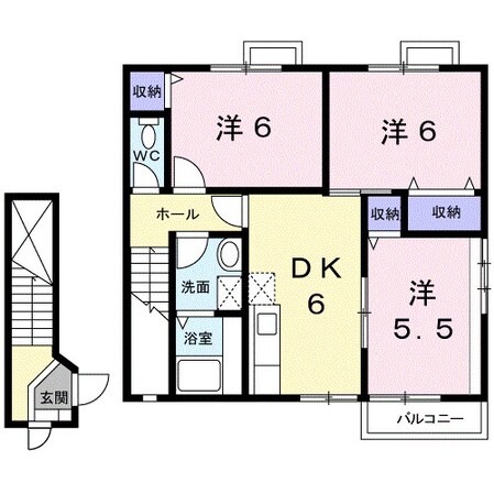 紀三井寺駅 バス15分  布引南下車：停歩3分 2階の物件間取画像